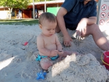 Playing in sand