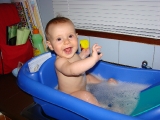 Happy in the tub